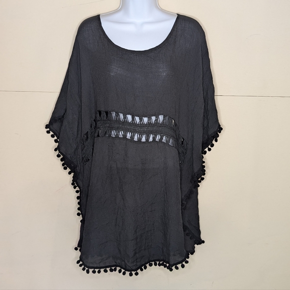 AImage Other - NWT AIMAGE Swim Suit Coverup Poncho Black